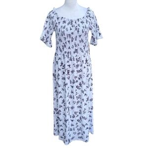 Vince Camuto Womens Off-The shoulder Polyester Casual Dress Summer White Medium